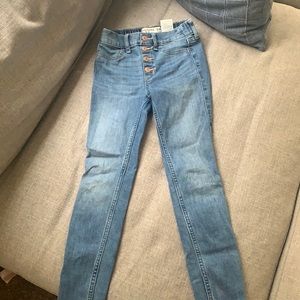 Girls Abercrombie jeans high rise jean legging